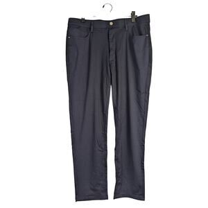 Collars & Co CEO Tech Pull On Pants Navy Blue Trousers Stretch Comfort 36W 30L